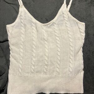 Roxy White Cable Knit Camisole